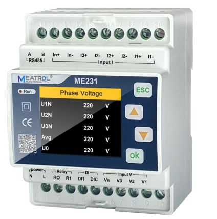 ME231 three phase multifunction smart meter DIN Rail Meatrol South Africa img