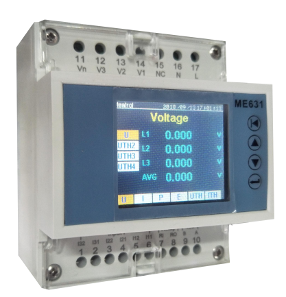 ME631 Three-Phase Power Meter for AC Electrical Power Systems. Meatrol South Africa
